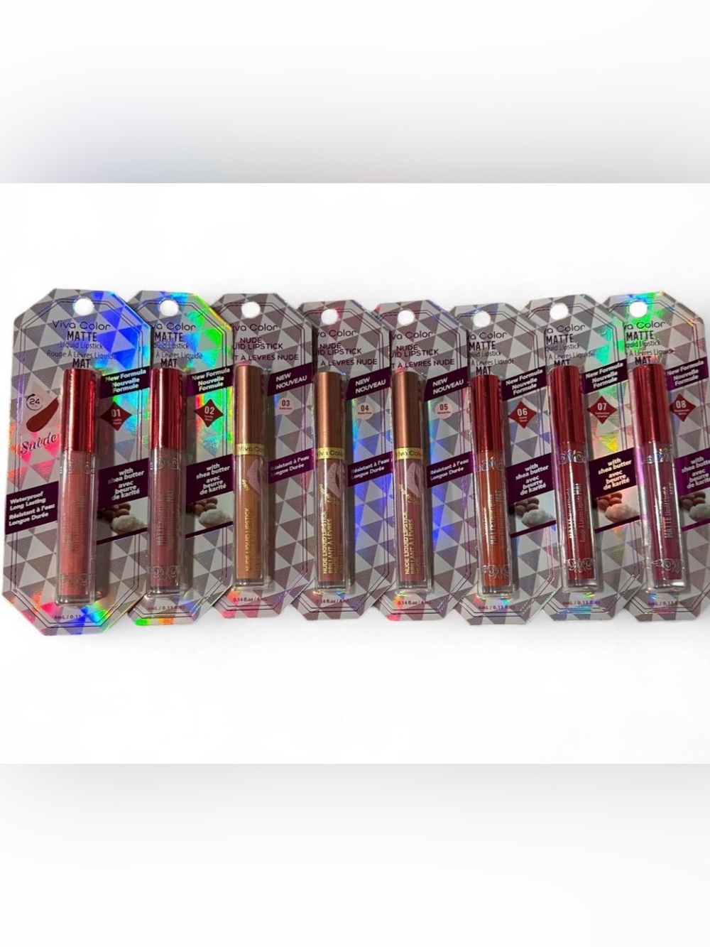 Viva Color Matte Liquid Lipstick Set of 8 Different Shades
